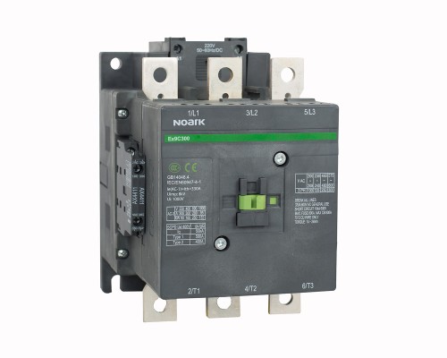 Stycznik, 3-bieg., 265A AC-3, nap. cewki 24V AC/DC, 2NO+2NC wbudowane styki pomocnicze Ex9C265 22 3P 24V AC/DC 106265 Noark przemysłowy