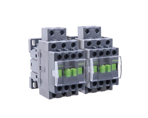 Stycznik nawrotny, 3-bieg., 18A AC-3, nap. cewki 400 V AC, 1 NC + 1 NO wbudowane styki pomocnicze Ex9CR18 11 3P 400V 104711 Noark przemysłowy