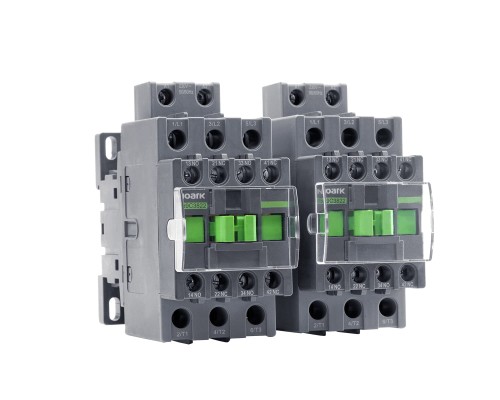 Stycznik nawrotny, 3-bieg., 38A AC-3, nap. cewki 110 V AC, 2 NC + 2 NO wbudowane styki pomocnicze Ex9CR38 22 3P 110V 104779 Noark przemysłowy
