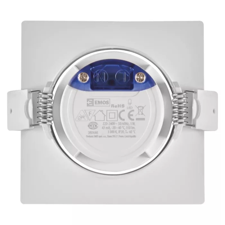 Oczko sufitowe LED kwadratowe 5W MONI LED D 03861 Struhm Ideus 3000K/4300K/6500K wpuszczane do zabudowy sufitu podwieszanego lampa oprawa ciepła dzienna neutralna zimna biel biały