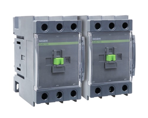 Stycznik nawrotny, 3-bieg., 100A AC-3, nap. cewki 230 V AC, 1 NC + 1 NO wbudowane styki pomocnicze Ex9CR100 11 3P 230V 104848 Noark przemysłowy
