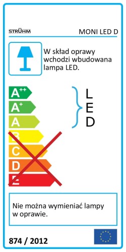 Oczko sufitowe LED kwadratowe 5W MONI LED D 03861 Struhm Ideus 3000K/4300K/6500K wpuszczane do zabudowy sufitu podwieszanego lampa oprawa ciepła dzienna neutralna zimna biel biały