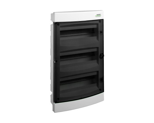 Plastikowa obudowa instalacyjna, przezroczyste drzwi, przystosowane do ścian pustych, podtynkowa, IP40, 3 rzędy, 3x12 modułów 106170 Noark rozdzielnica p/t
