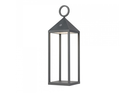 Lampa ogrodowa tarasowa Przenośna Latarenka Zewnętrzna Nowoczesna PICNIC LED graphite 8177 NOWODVORSKI Lighting IP54 aluminium metalowa na taras balkon do ogrodu jednostronna oświetlenie zewnętrzne wewnętrzne z akumulatorem i ładowarką szara grafitowa
