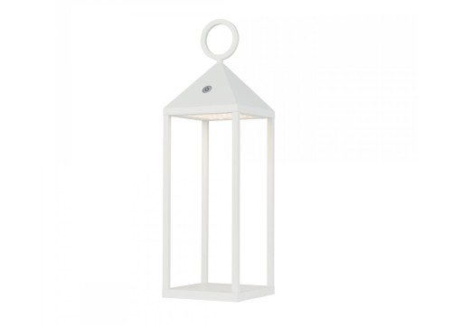 Lampa ogrodowa tarasowa Przenośna Latarenka Zewnętrzna Nowoczesna PICNIC LED white 8178 NOWODVORSKI Lighting IP54 aluminium metalowa na taras balkon do ogrodu jednostronna oświetlenie zewnętrzne wewnętrzne z akumulatorem i ładowarką biała