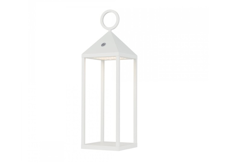 Lampa ogrodowa tarasowa Przenośna Latarenka Zewnętrzna Nowoczesna PICNIC LED white 8178 NOWODVORSKI Lighting IP54 aluminium metalowa na taras balkon do ogrodu jednostronna oświetlenie zewnętrzne wewnętrzne z akumulatorem i ładowarką biała