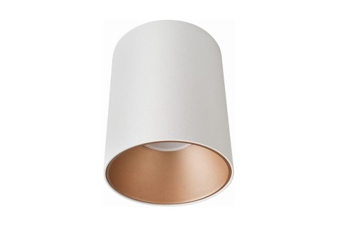 Sufitowa oprawa lampa punktowa EYE TONE WHITE/GOLD GU10 8926 NOWODVORSKI Lighting tuba spot natynkowa nowoczesna oświetleniowa Premium biało złota miedziana