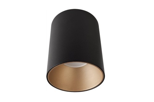 Sufitowa oprawa lampa punktowa EYE TONE BLACK/GOLD GU10 8931 NOWODVORSKI Lighting tuba spot natynkowa nowoczesna oświetleniowa Premium czarno złota miedziana