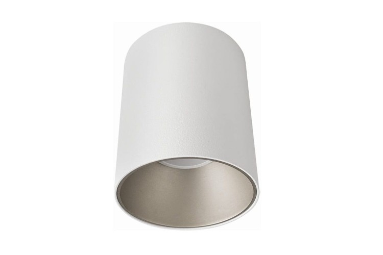 Sufitowa oprawa lampa punktowa EYE TONE WHITE/SILVER GU10 8928 NOWODVORSKI Lighting tuba spot natynkowa nowoczesna oświetleniowa Premium biało szara srebrna