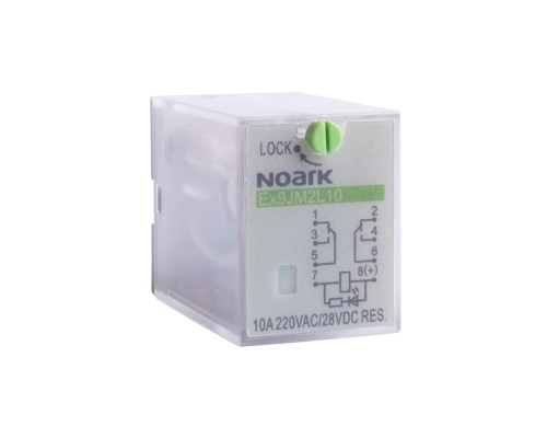Przekaźnik wtykowy 10 A, nap. cewki 36 V AC, 2 styki przełączne Ex9JM2L10 36VAC 110298 Noark