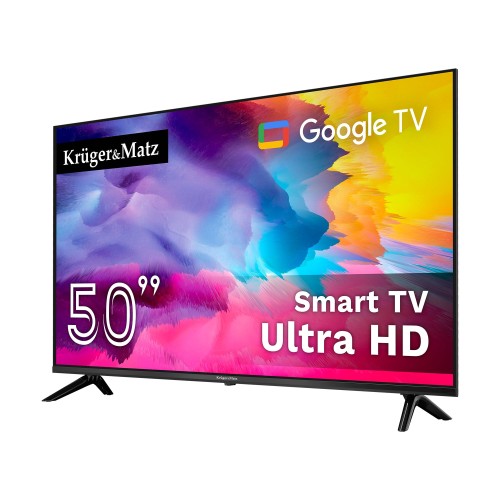 Telewizor Kruger&Matz 50" UHD Google TV  DVB-T2/T/C  H.265  HEVC KM0250UHD-SA