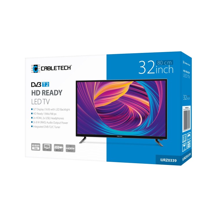 Telewizor Cabletech 32" DVB-T2 H.265 HEVC URZ0339.1