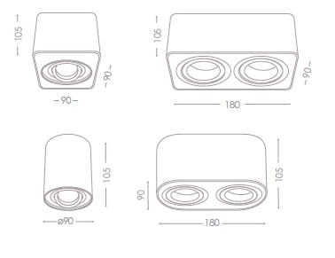 Sufitowa oprawa punktowa TOLEO DTL250-B 26119 Kanlux