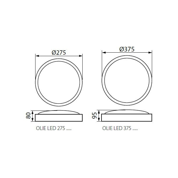 Plafoniera OLIE LED 375 WM-WW