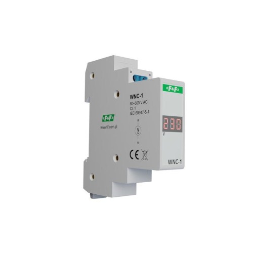 Modułowy wskaźnik napięcia - 1 fazowy LCD WNC-1 F&F