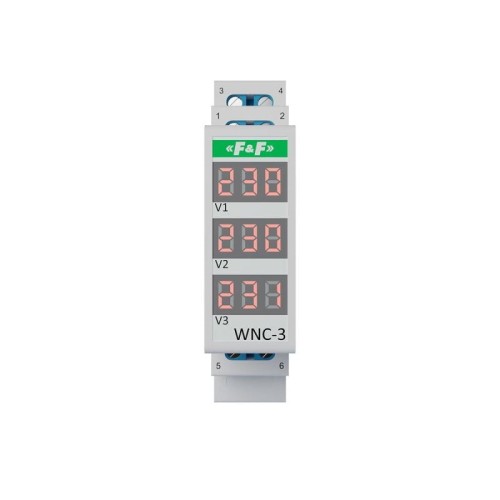 Modułowy wskaźnik napięcia - 3 fazowy LCD WNC-3 F&F