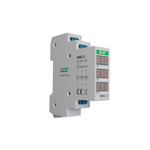 Modułowy wskaźnik napięcia - 3 fazowy LCD WNC-3 F&F