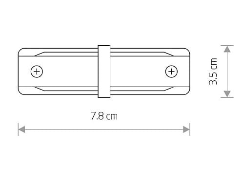 Łącznik do szynoprzewodu środkowy prosty PROFILE STRAIGHT CONNECTOR WHITE 9454 NOWODVORSKI Lighting Loft nowoczesna sufitowy ścienny do oświetlenie szynowe listwa natynkowa szynoprzewodów 230V złączka biały Inspiracje Premium