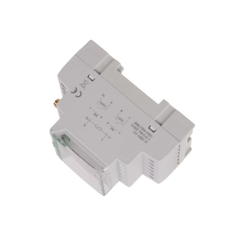 Przekaźnik zdalnego sterowania GSM (CLIP); 2xWY, 2xWE; sterowanie bramą; 230V AC; 2NO/NC; montaż na szynie DIN SIMplyMAX-P02 F&F