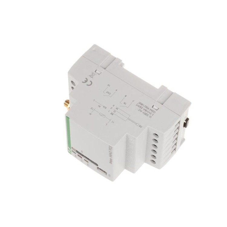 Przekaźnik zdalnego sterowania GSM (SMS); 2xWY, 2xWE; sterowanie temperaturą; 230V AC; 2x1NO/NC; montaż na szynie DIN SIMplyMAX-P03 F&F