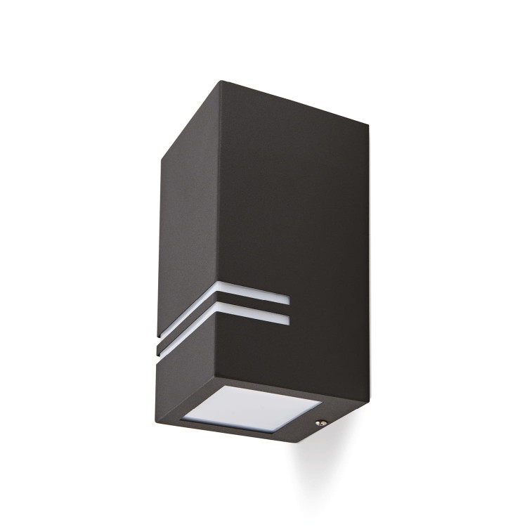 Lampa ogrodowa elewacyjna Kinkiet Zewnętrzny Nowoczesny QUAZAR 11 KTLOQZ11CZ Kobi 1x GU10 IP44 aluminium metalowa na budynek jednostronna oświetlenie zewnętrzne czarna czarny