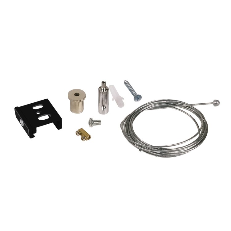 Zestaw do ZAWIESZENIA SZYNOPRZEWODU 2m CZARNY NTTZS2C Kobi