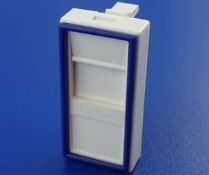 Adapter gniazd komputerowych RJ45 telefonicznych RJ12 pojedynczy ADAPTER22 16007 Elmark SYSTEM 45 22,5x45mm do KU90x40 KU90x60 kanału elektroinstalacyjnego biały