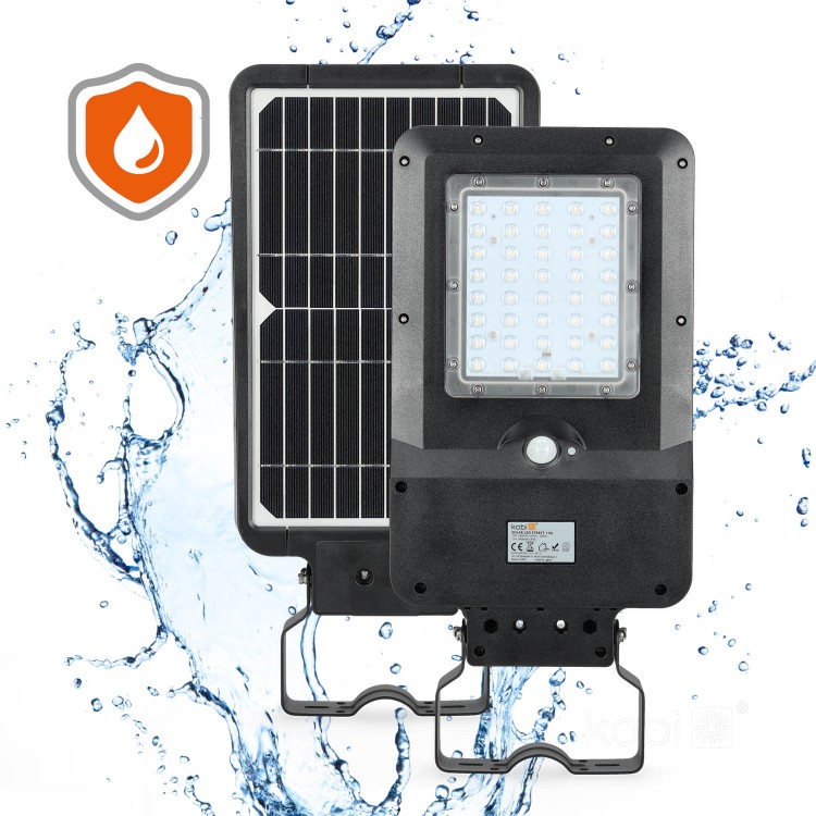 Lampa uliczna parkingowa solarna z czujnikiem ruchu i zmierzchu SOLAR LED STREET 15W Kobi KFNSU15NB 1600lm parkowa z akumulatorem barwa neutralna