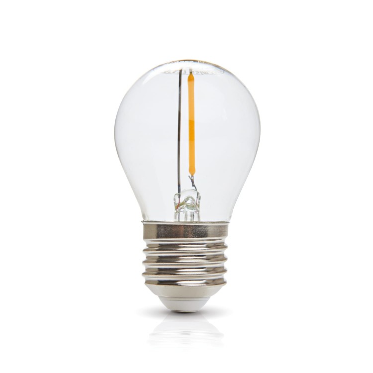Żarówka dekoracyjna Filament LED FMB 1,3W E27 CB 360 Line KAFMBE271WCB Kobi 3000K dedykowana do girlandy girland ogrodowych ekonomiczna wewnętrzna i zewnętrzna mała kulka mini globe wymienna barwa ciepła ciepłobiała