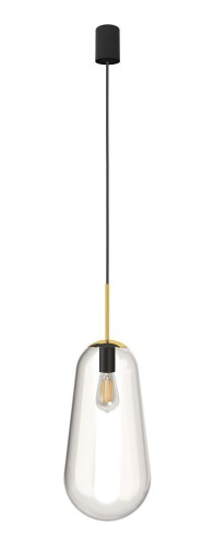 Lampa sufitowa wisząca Industrialna Loft PEAR L 8671 NOWODVORSKI Lighting oświetleniowa żyrandol nowoczesna szklana bańka gruszka ze złotym Premium