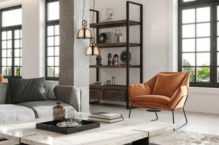 Lampa sufitowa wisząca Industrialna Loft AMALFI L GOLD 8381 Zwis NOWODVORSKI Lighting oświetleniowa żyrandol nowoczesna szklana metalizowana mosiądz ze złotym Premium