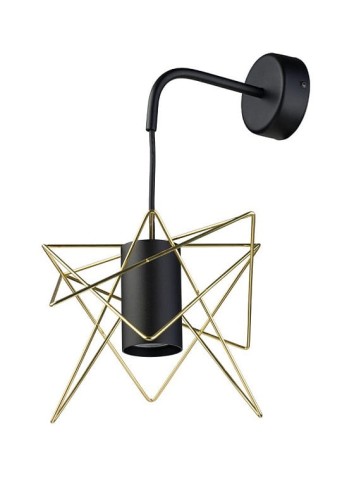 Lampa ścienna Kinkiet Industrialny Loft GSTAR 8285 NOWODVORSKI Lighting GU10 nowoczesna oprawa oświetleniowa metalowy czarno-złoty pojedynczy Premium