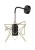 Lampa ścienna Kinkiet Industrialny Loft GSTAR 8285 NOWODVORSKI Lighting GU10 nowoczesna oprawa oświetleniowa metalowy czarno-złoty pojedynczy Premium