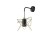 Lampa ścienna Kinkiet Industrialny Loft GSTAR 8285 NOWODVORSKI Lighting GU10 nowoczesna oprawa oświetleniowa metalowy czarno-złoty pojedynczy Premium