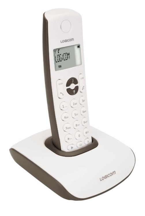 Telefon stacjonarny bezprzewodowy Logicom NOVA 380 DECO Czekoladowy