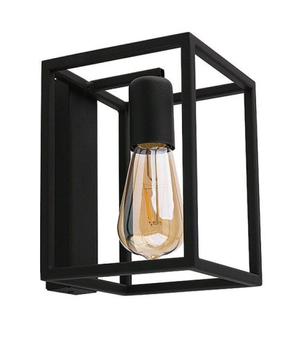 Lampa ścienna Kinkiet Industrialny Loft CRATE I 9046 NOWODVORSKI Lighting E27 nowoczesna oprawa oświetleniowa metalowy czarny pojedynczy Premium