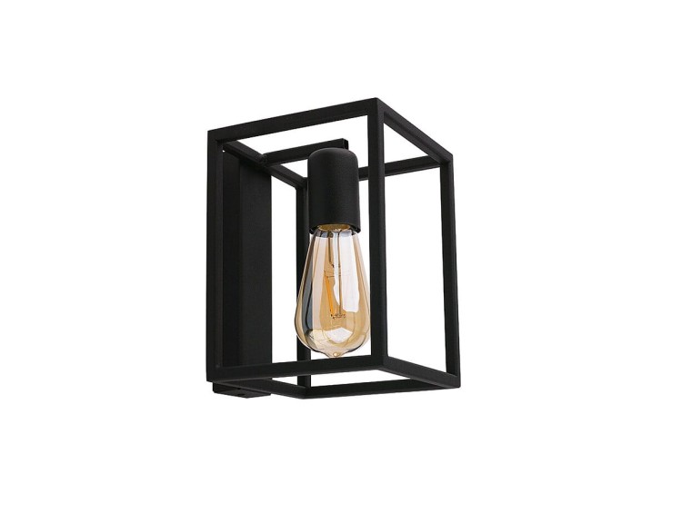 Lampa ścienna Kinkiet Industrialny Loft CRATE I 9046 NOWODVORSKI Lighting E27 nowoczesna oprawa oświetleniowa metalowy czarny pojedynczy Premium