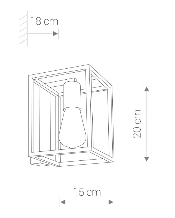 Lampa ścienna Kinkiet Industrialny Loft CRATE I 9046 NOWODVORSKI Lighting E27 nowoczesna oprawa oświetleniowa metalowy czarny pojedynczy Premium
