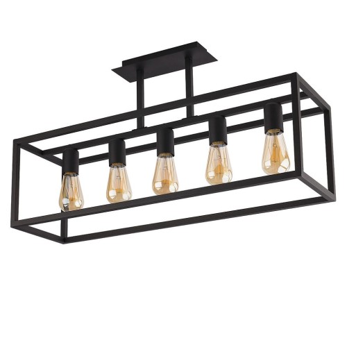 Lampa sufitowa wisząca Industrialna Loft CRATE V 9047 NOWODVORSKI Lighting E27 nowoczesna oprawa oświetleniowa metalowa czarna nad stół blat wyspę Premium