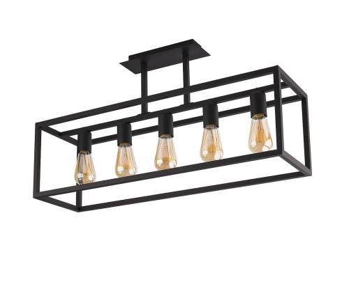 Lampa sufitowa wisząca Industrialna Loft CRATE V 9047 NOWODVORSKI Lighting E27 nowoczesna oprawa oświetleniowa metalowa czarna nad stół blat wyspę Premium