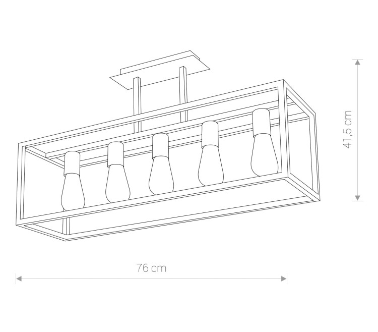 Lampa sufitowa wisząca Industrialna Loft CRATE V 9047 NOWODVORSKI Lighting E27 nowoczesna oprawa oświetleniowa metalowa czarna nad stół blat wyspę Premium