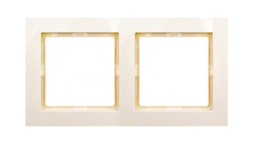 Ramka Podwójna 2-krotna Kremowa 22011703 Hager POLO FIORENA beżowa beż krem