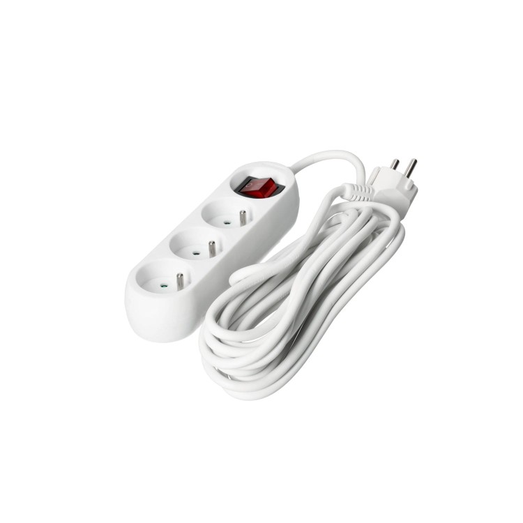 Przedłużacz elektryczny LINEA 3-gniazda 5 metrów z uziemieniem i wyłącznikiem KGLAZW3G5M Kobi