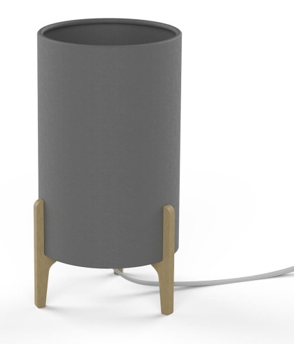 Lampa stołowa nocna stojąca ROCKET 8448 GRAY NOWODVORSKI Lighting 25cm nowoczesna biurkowa wewnętrzna szara z drewnem Premium - Outlet