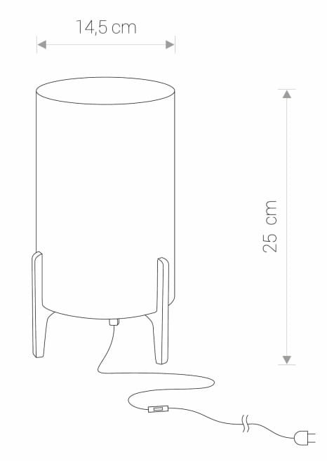 Lampa stołowa nocna stojąca ROCKET 8448 GRAY NOWODVORSKI Lighting 25cm nowoczesna biurkowa wewnętrzna szara z drewnem Premium - Outlet