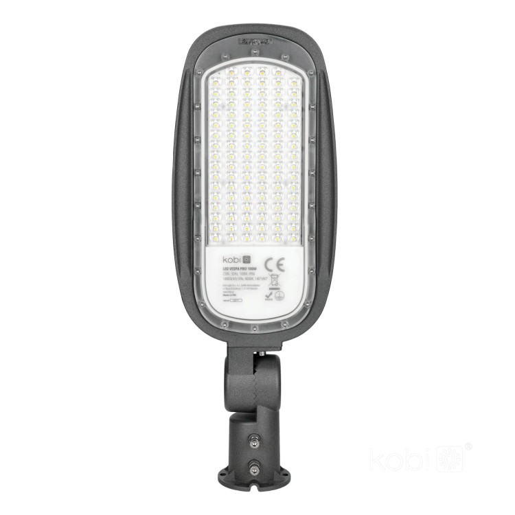 Lampa oprawa uliczna parkingowa LED VESPA PRO 100W barwa NEUTRALNA KFVP100NBAS Kobi parkowa latarnia przemysłowa