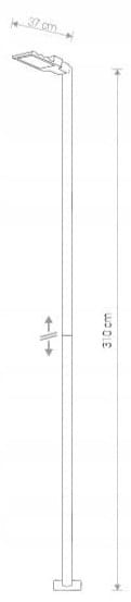 Lampa zewnętrzna Latarnia stojąca PATHWAY LED L 9125 NOWODVORSKI Lighting 36W nowoczesna oprawa oświetleniowa ogrodowa parkingowa parkowa uliczna masztowa czarna pojedyncza Inspiracje Premium