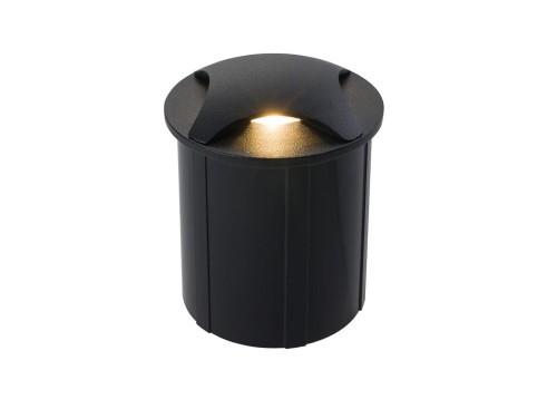 Oprawa najazdowa Okrągła dogruntowa Mini Lampa PAT LED 8162 NOWODVORSKI Lighting 3W IP65 do ogrodu gruntowa na podjazd nowoczesna do wbudowania czarna Premium