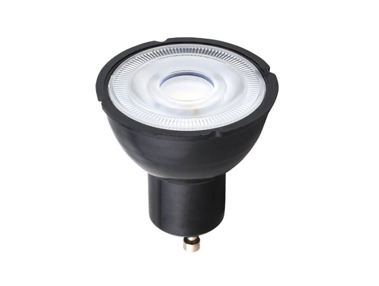 Żarówka punktowa Spot Reflektor LED 7W GU10 R50 BLACK 8348 NOWODVORSKI Lighting 3000K wąski kąt świecenia 50° dekoracyjna wewnętrzna i zewnętrzna wymienna czarna obudowa do podświetlenia reflector barwa ciepła ciepłobiała