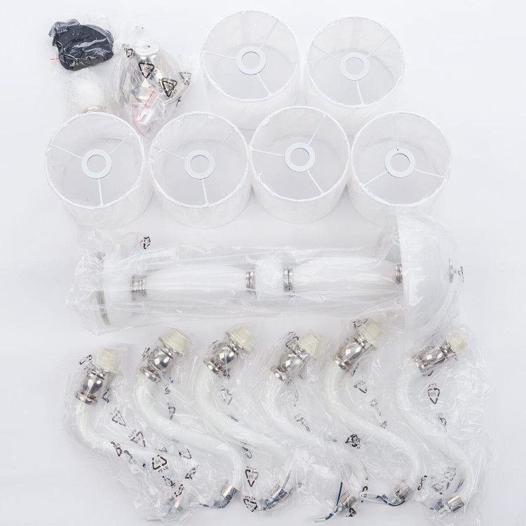 Lampa sufitowa wisząca NEWPORT VI 8156 Zwis NOWODVORSKI Lighting E14 oświetleniowa żyrandol nowoczesna biała na łańcuchu Premium